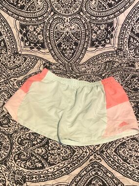 adidas Mint and Coral Athletic Running Shorts